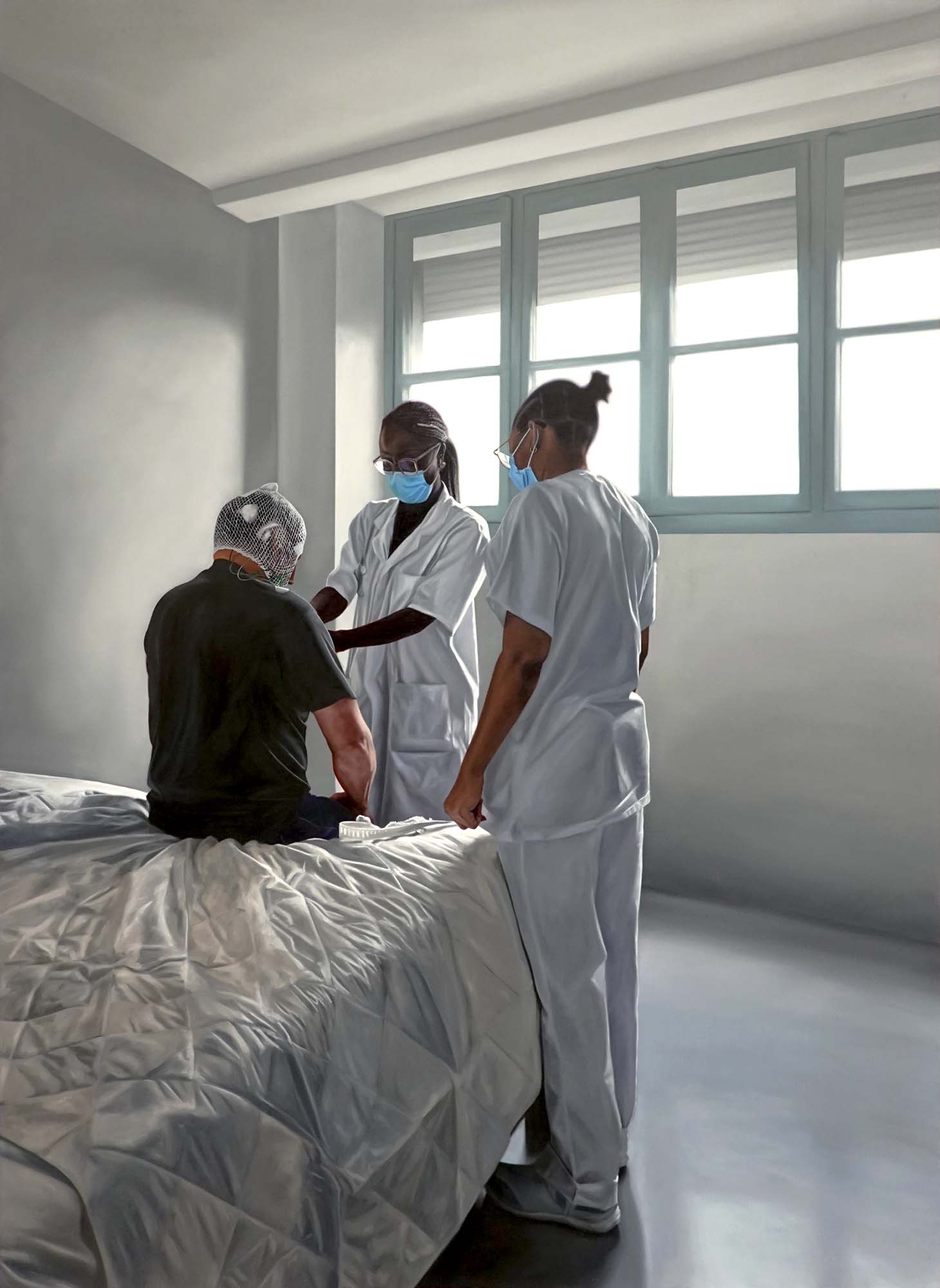 Arnaud Adami, Wanie et Lanncy – centre du sommeil, 2022, Huile sur toile.jpg